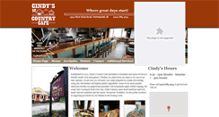 Desktop Screenshot of cindyscountrycafe.com
